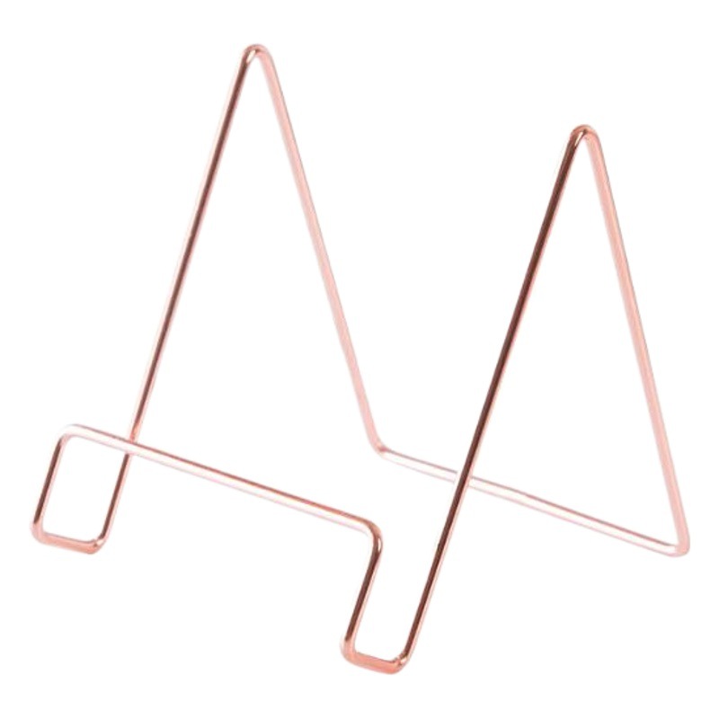 Factory wholesale simple desktop wrought iron IPAD stand metal plating CD mask display stand recipe plate rack