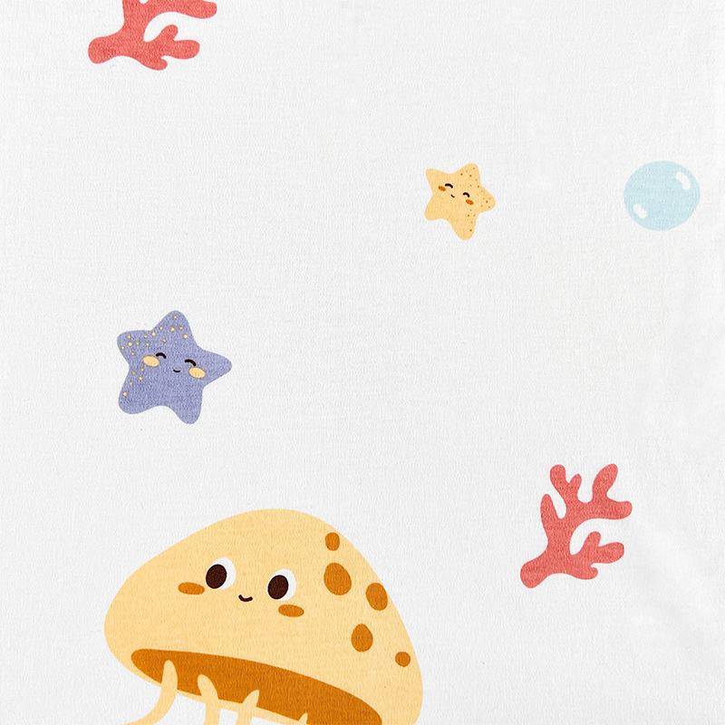 Picture of Cool Bamboo Fiber Fabric Jacquard Idea Fabric Cartoon Printed Baby Sweatshirt Short Sleeve Anti-mosquito Pants T-shirt Fabric