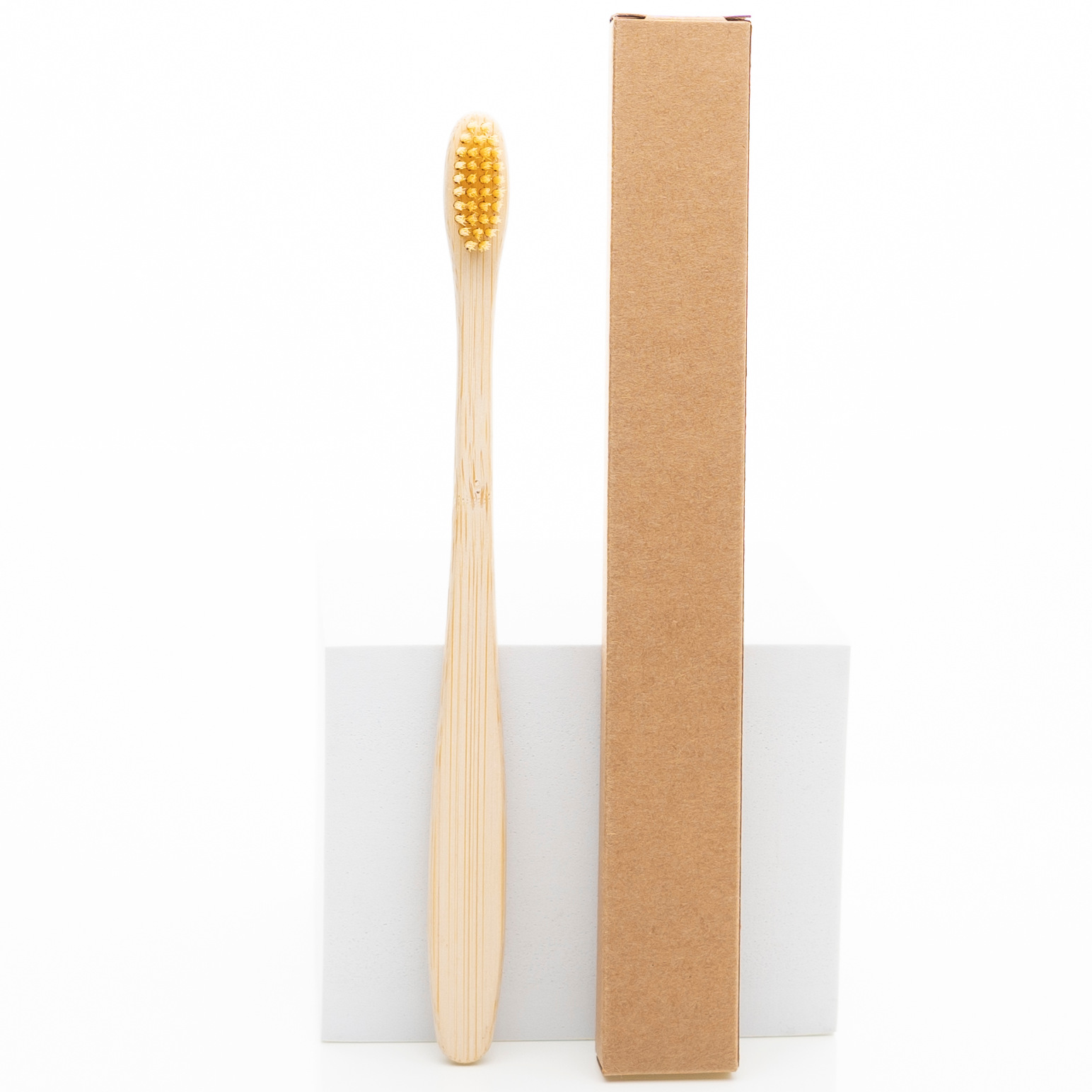 Picture of Hotel Disposable Bamboo Toothbrushes, Multi-Color Soft and Hard Bristles, Biodegradable Bamboo Toothbrushes, Customizable with Logo, Set Packaging