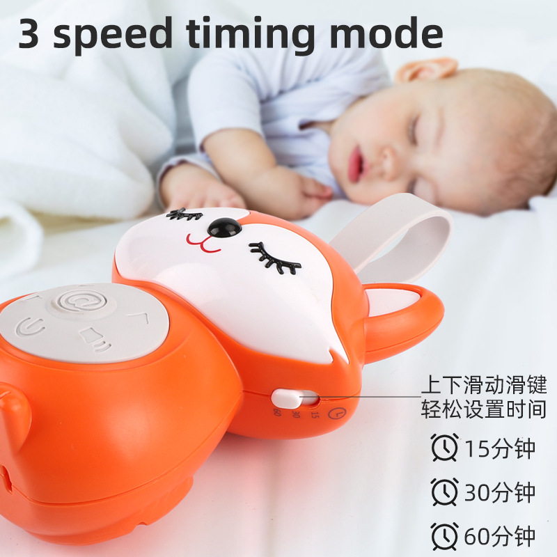 Cross-border Amazon newborn white noise baby comfort coax sleep instrument player 0-3 years old toy fox