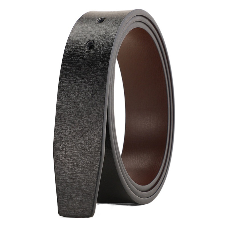 Cross-Border Headless Pin Buckle Belt Men's Genuine Leather Belt Men's High-End Niche Light Luxury Men's Accessories Wholesale New Style
