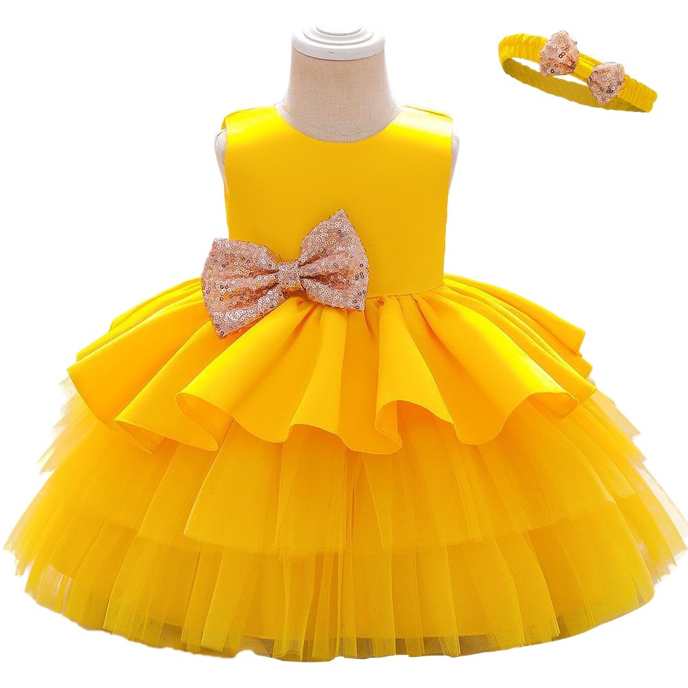 European and American children's dress wedding princess dress host puffy skirt birthday dress baby dresses