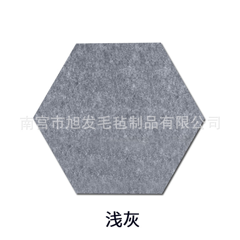 Picture of Cross-border color felt board hexagonal message board self-adhesive wall stickers felt hexagonal display background wall sound insulation board