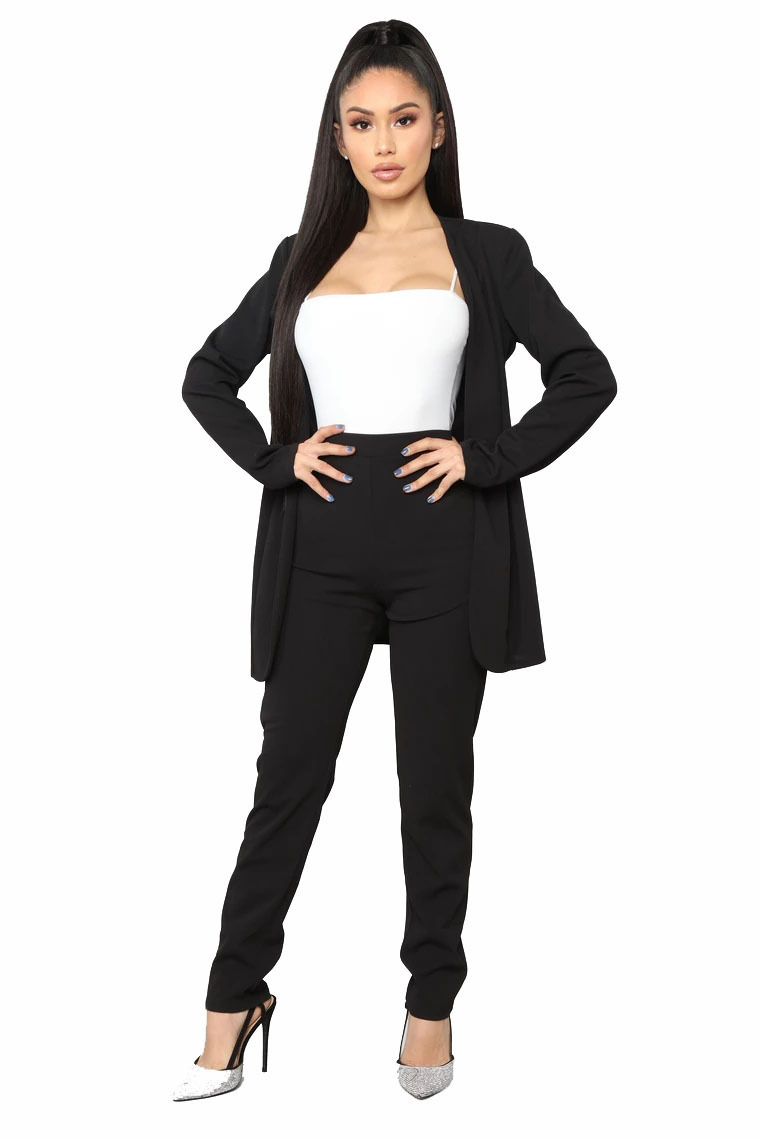 Picture of X30 European and American Women's wish OL Fashion Elegant Two-piece Professional Casual Long-sleeved Trousers Small Suit