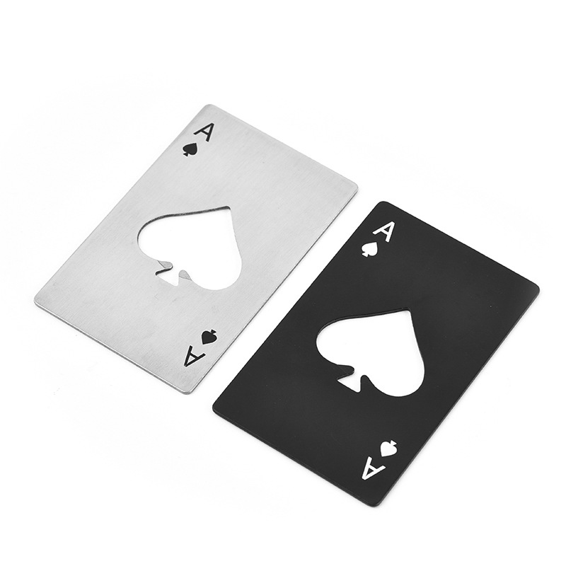 Picture of Poker beer bottle opener stainless steel bottle opener credit card soda pump black Peach a bottle opener bottle opener