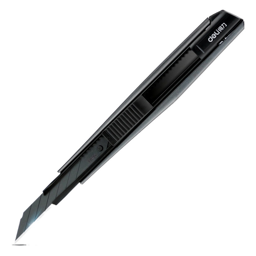Deli 2053 art knife office stationery metal shell art knife small size paper cutting knife retractable wallpaper cutting knife