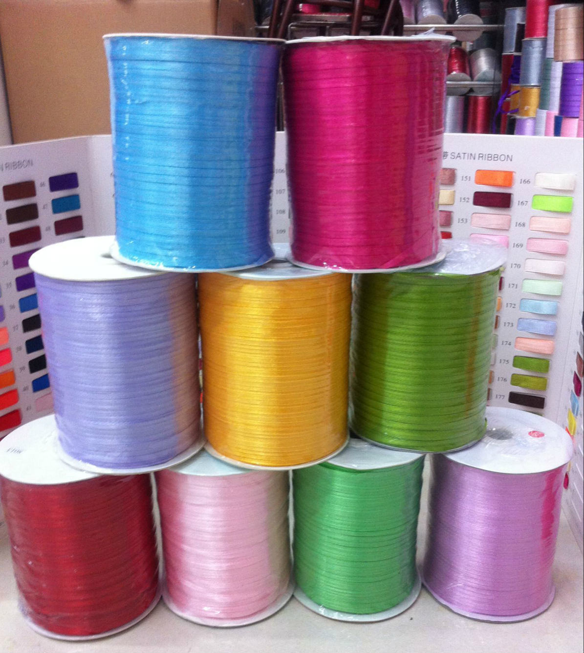 Factory spot 1 point (0.3cm) double-sided ribbon/ribbon/ribbon/ribbon/ribbon 3mm bookmark balloon tie