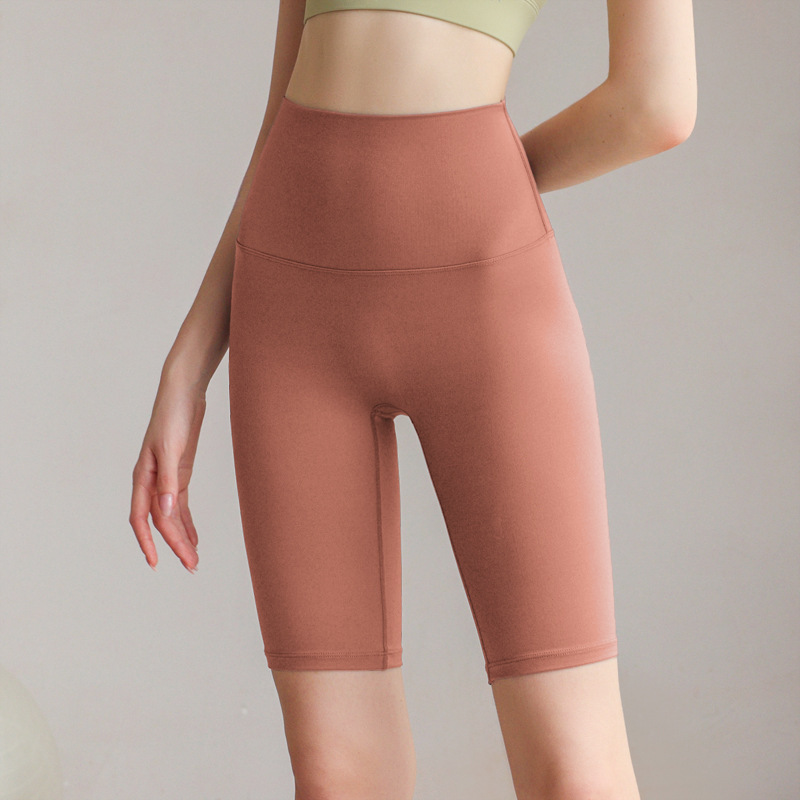 Summer High-Waisted Butt-Lifting Naked-Feel Yoga Shorts for Women, Pilates Leggings, Quick-Dry Fitness Sports Cycling Shorts