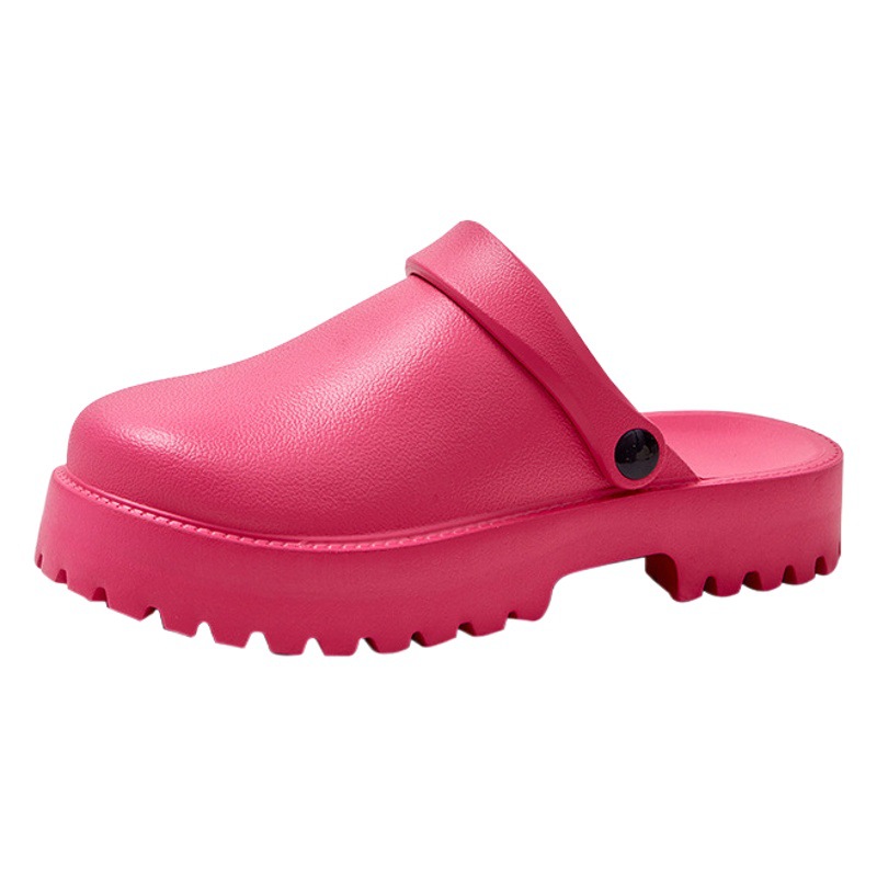 Cross-border Explosions Internet Celebrity Outdoor High-heeled Slippers Women's New European and American Ins Outer Wear EVA Bag Shoes Platform Sandals