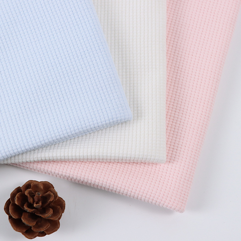 Picture of 170g cotton waffle jacquard fabric spring and autumn vests casual home clothing cotton waffle fabric