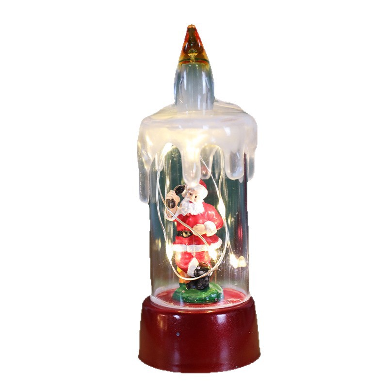 Picture of Cross-Border New Christmas Decorations Crystal Ball Old Man Snowman Candle Lamp Luminous Night Light Desktop Ornament Lamp