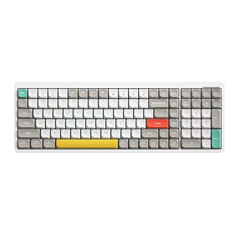 Picture of 105-Key Girls' High-Looking Wireless Mechanical Keyboard with Good Words, Short-Axis Bluetooth Computer Keyboard for Office Use