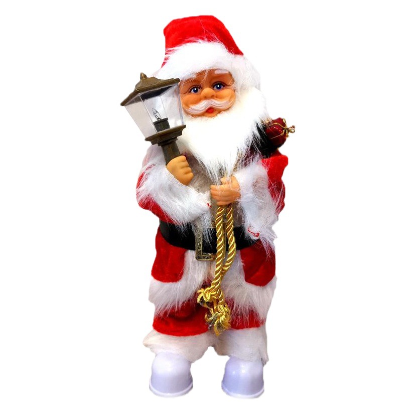 Wholesale New 30cm Electric Santa Claus Music Doll Decorative Ornaments Christmas Gifts Cross-Border Exclusive Supply