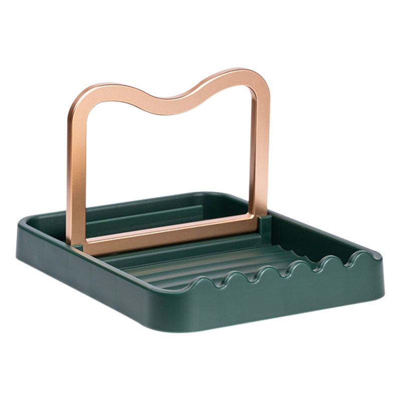 Kitchen Pot Lid Rack Countertop Sitting Foldableable Storage Rack for Spoons Cooking Shovel Spatula Rack Storage Artifact