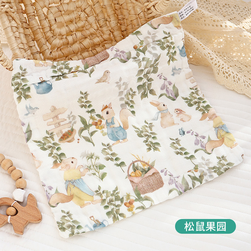 Picture of Baby Type A Gauze Towel Cotton Children's Wash Towel Small Square Towel Slipper Towel Newborn Baby Bathing Face Wash Hand