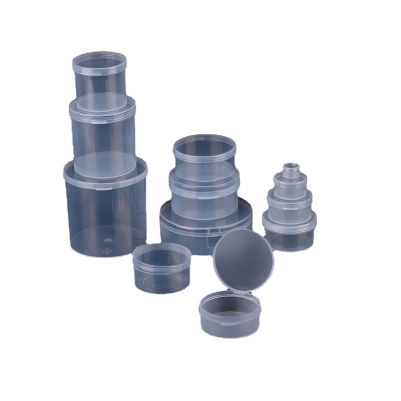 Picture of Plastic Round Box Transparent Makeup Puff Storage Box Pp Box Transparent Plastic Small Box Parts Original Packaging Box