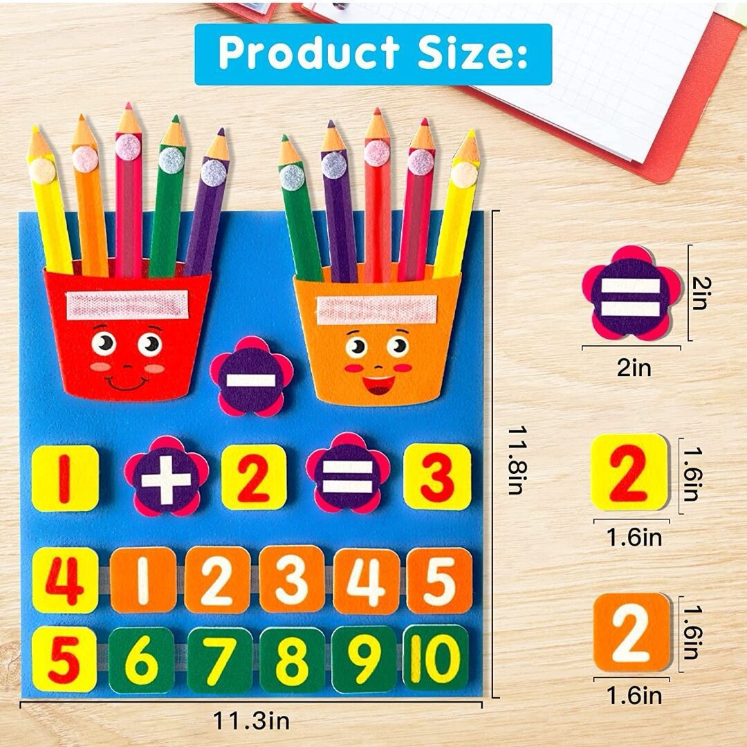 Felt Finger Board Kidsren's Early Education Digital Addition and Subtraction Teaching Aids DIY Kidsren's Number Recognition Toys Educational