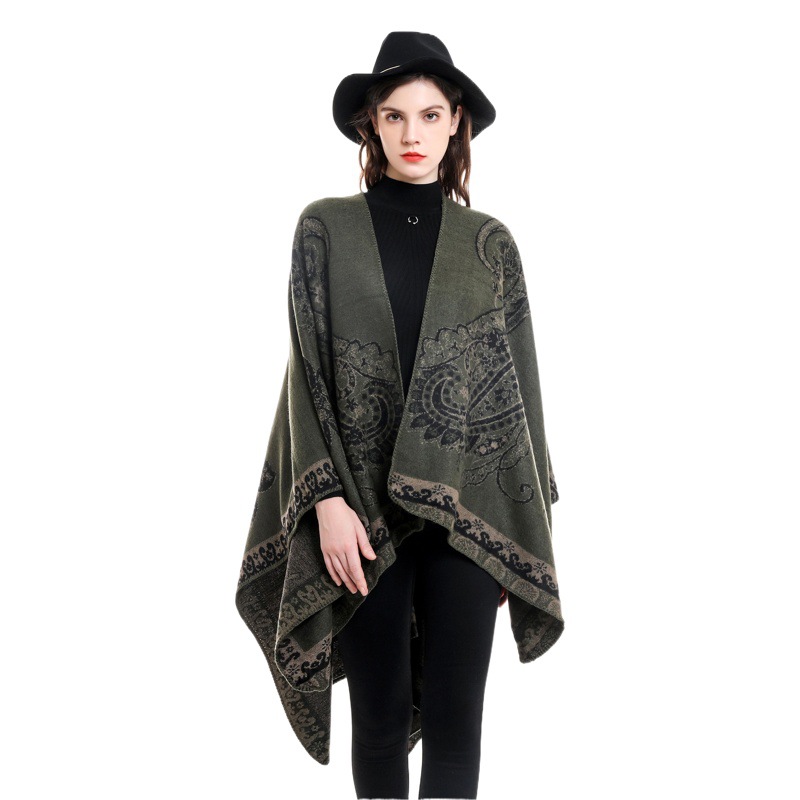 2024 New European and American Plaid Printing Elegant Socialite Winter Travel Fashion Warm Large Shawl