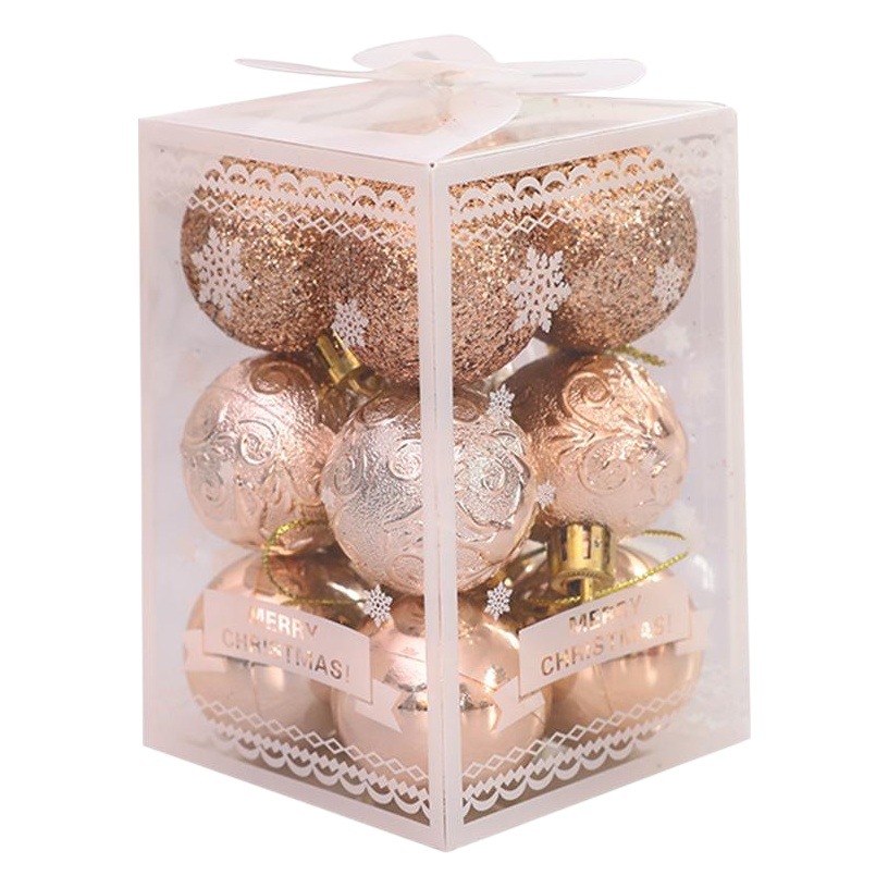 New cross-border wholesale Christmas ball 12PCS9 color optional Christmas decoration Christmas tree pendant decorations props