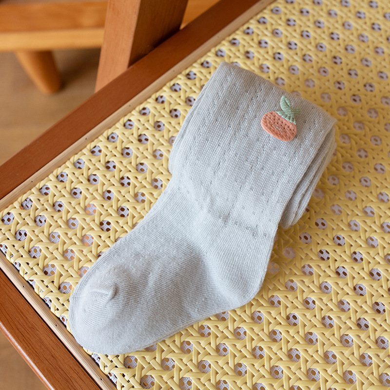 Picture of Summer Children's Pantyhose Striped Mesh Girls' Anti-mosquito Socks Cartoon Pineapple Baby Bottom Socks Baby All-in-one Socks