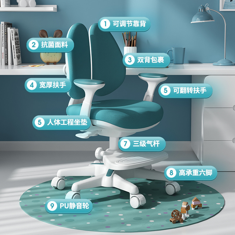 Picture of Children's Learning Chair Automatic Backtracking Writing Chair Lifting Adjustable Children's Chair Primary School Students' Home Backrest Learning Chair