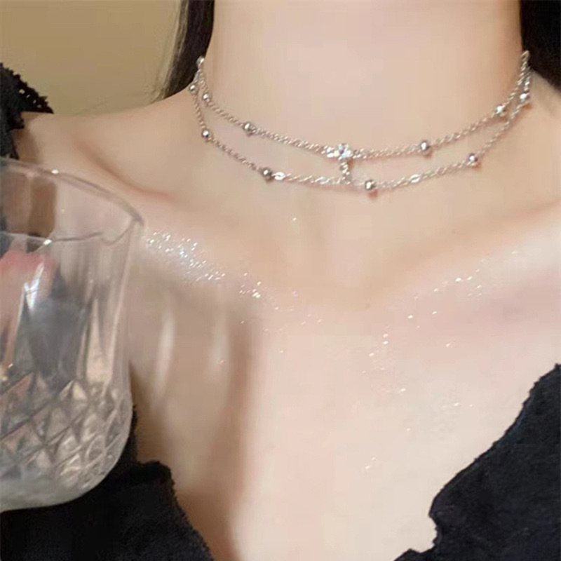 Picture of Chest Chain Jewelry Pure Desire Internet Celebrant Same Style High-end Fashion All-match Sexy Flash Diamond Pendant Body Chain Necklace