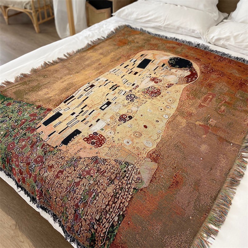 Picture of Cross-border World Famous Painting Line Blanket Casual Decorative Sofa Towel Blanket Tapery Carpet Bed End Blanket Table Top Decorative Cover Cloth