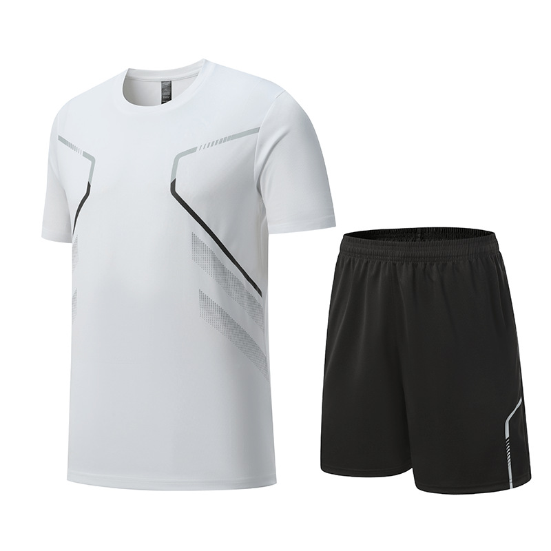 Picture of Quick-Drying Short-Sleeved Men's Ice-Feel Summer Sports Suit, Loose and Breathable Casual Versatile Fitness Sportswear