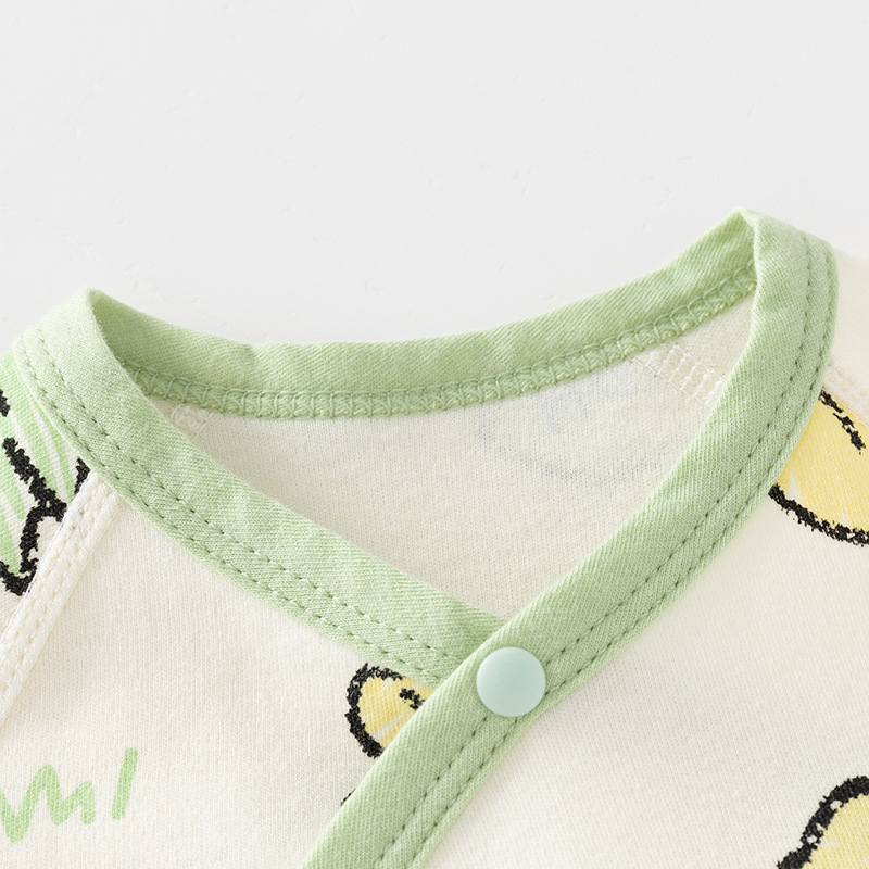Picture of Autumn New Newborn Jumpsuit, Spring and Autum Baby Clothes, Double-Sided Pure Cotton Infant and Toddler Boneless Long-Sleeved Rompers