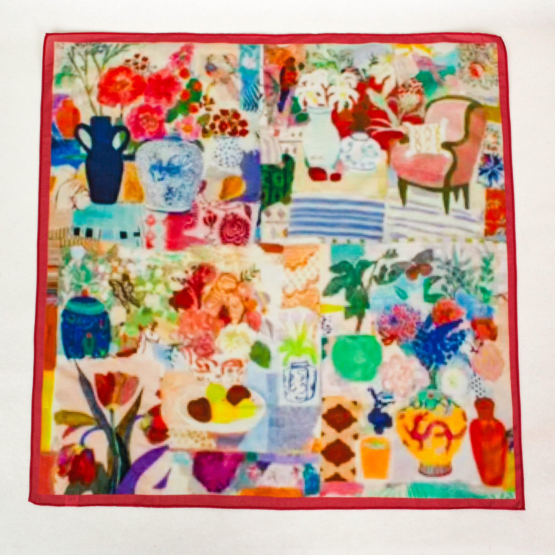 Picture of Collection New Vintage Original Artistic Mulberry Silk Silk Cotton Spinning Machine Side All-match 70 Square Scarf Elegant Shawl