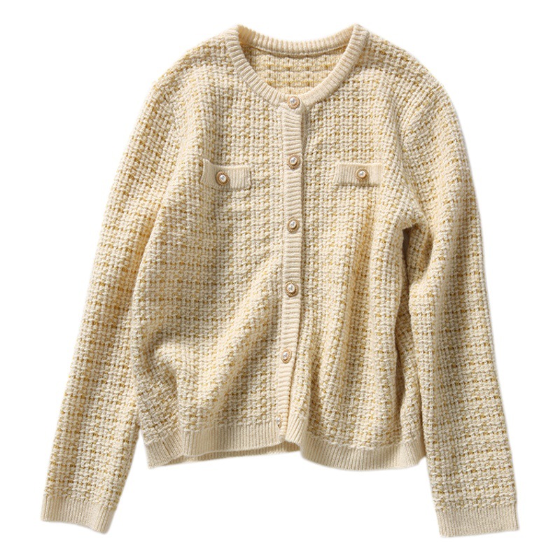 Early Autumn Light Social Atmosphere Human Walking Small Fragrant Wool Cashmere Knitted Soft Suit