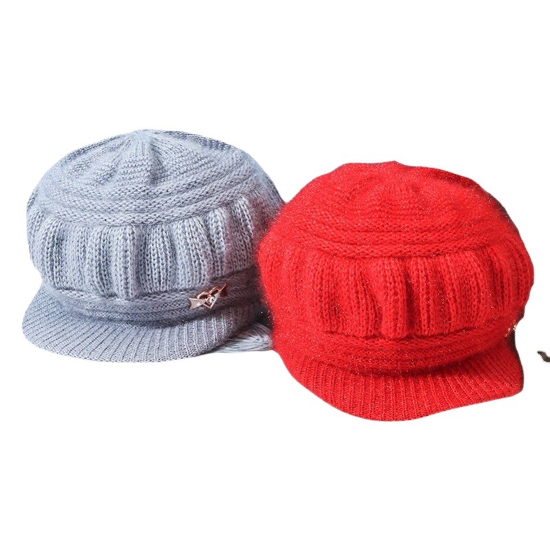 Old People's Hat Children's Autumn and Winter New Knitted Casual Fashion Mother's Hat Middle-aged and Old People's Thickened Fleece-lined Warm Wool Hat