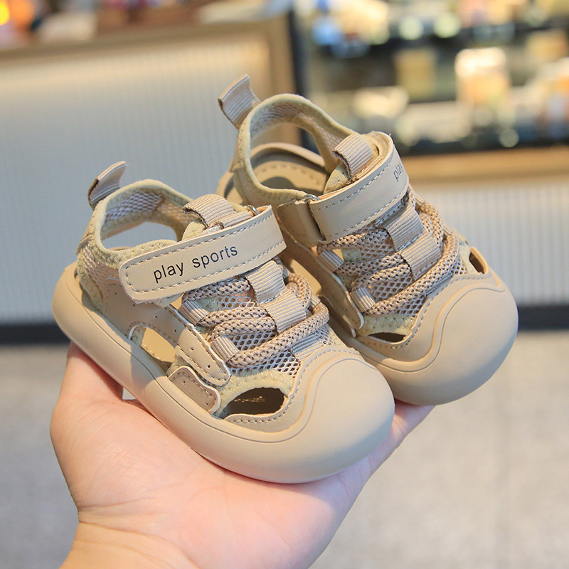 Picture of Baby Sandals Summer Mesh Soft-soled Breathable Toddler Shoes 1-2-3 Years Old Boys and Girls Non-slip Anti-kick Beach Shoes