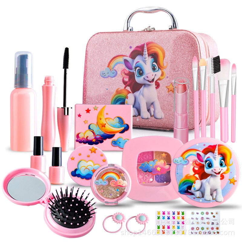 Picture of Cross-border cosmetics for Children girl dressing toys simulation play house princess makeup handbag bag set