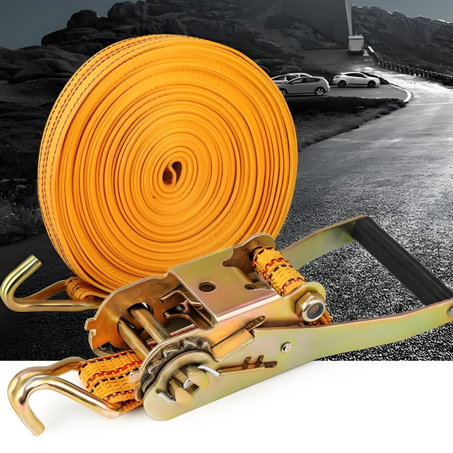 Deshun logistics packaging binding belt polyester truck rope tensioner cargo binding device tightening rope