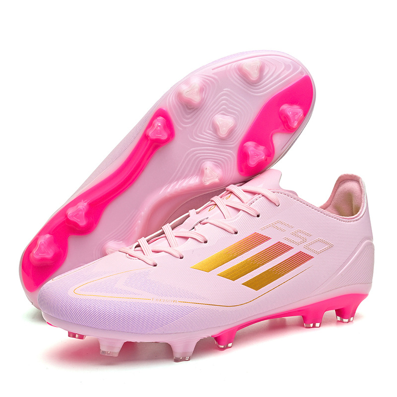 Cross-Border F50 Football Shoes for Men and Women, Long Spikes for Artificial Grass, Teenagers, Students and Children, Broken Spike Training Shoes Wholesale