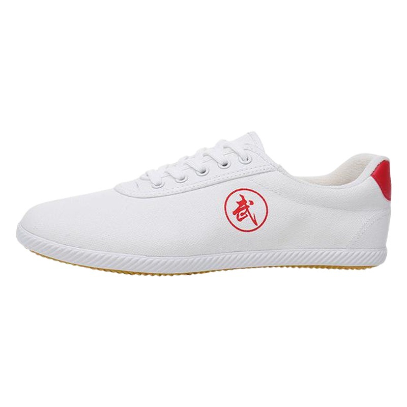 Lutai Martial Arts Shoes School Track and Field Physical Examination Training Sports Shoes Wear-Resistant Tbottomon Soft Sole Tai Chi Shoes Breathable Canvas Shoes