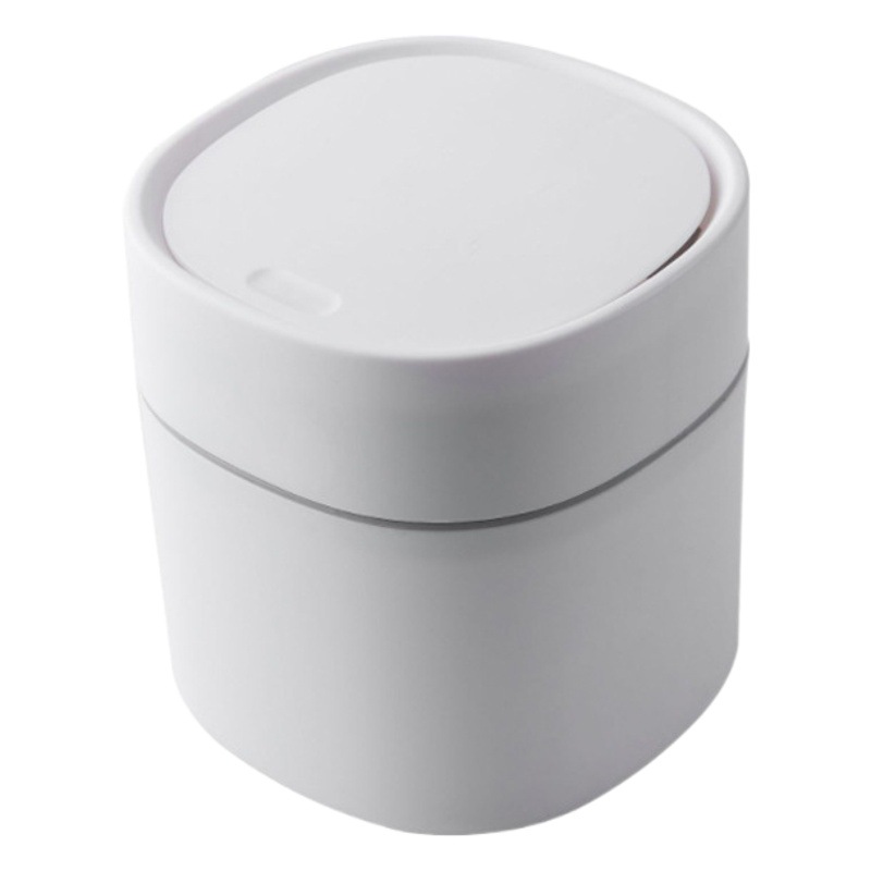 2133 Mini Office Desktop Fashion Flip Cute Trash Can Scandinavian Style Dressing Table Study Bedside Table Paper Basket