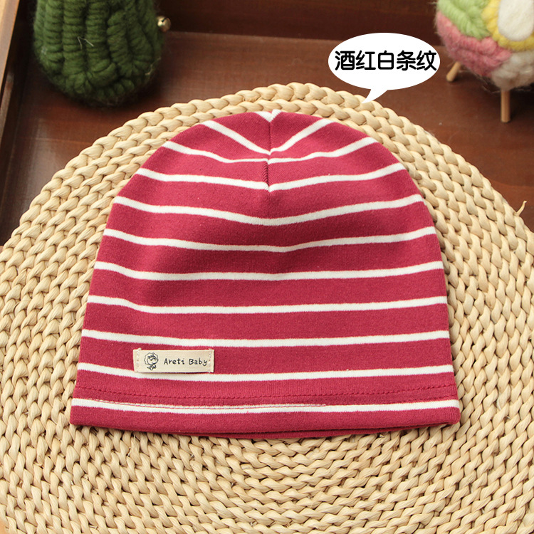 Picture of Single-layer thin spring and autumn children's cotton knitted hat baby hat newborn infant solid color cap