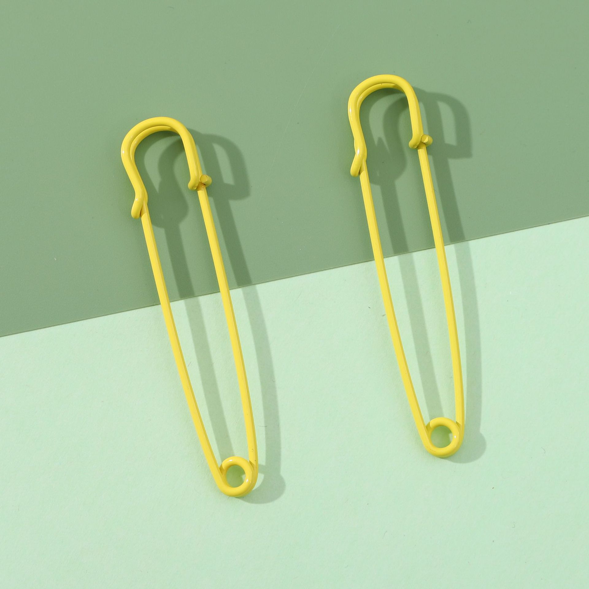 Picture of Japanese and Korean Color Metal Paint Oversized Pin DIY Handmade Jewelry Accessories Shawl Wool Buckle Safety Pin Brooch