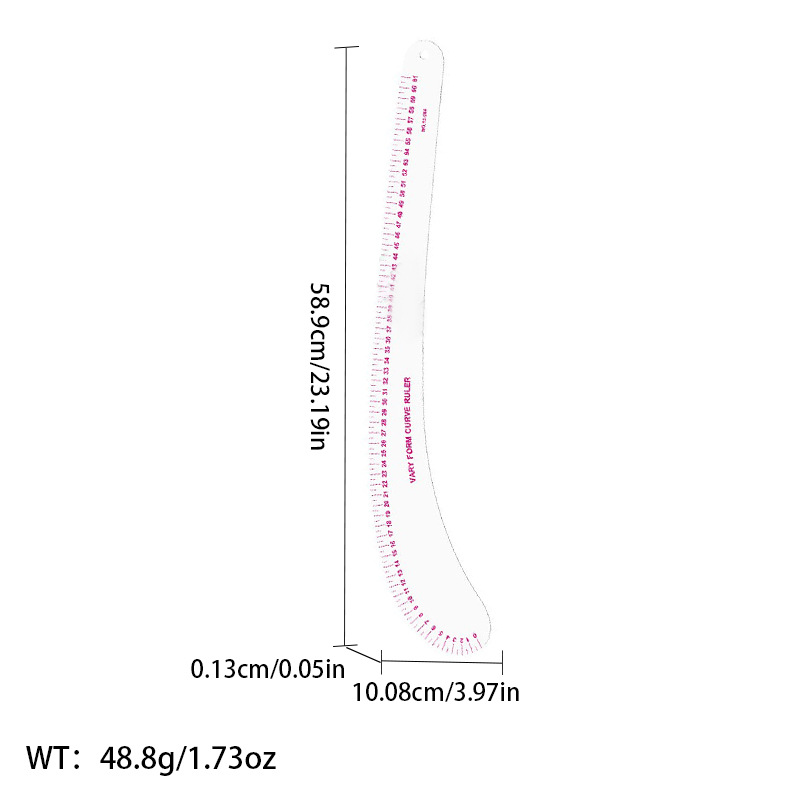 Picture of Pattern printing ruler clothing scale pattern making clothing curve cutting sewing tool multi-functional pattern printing ruler