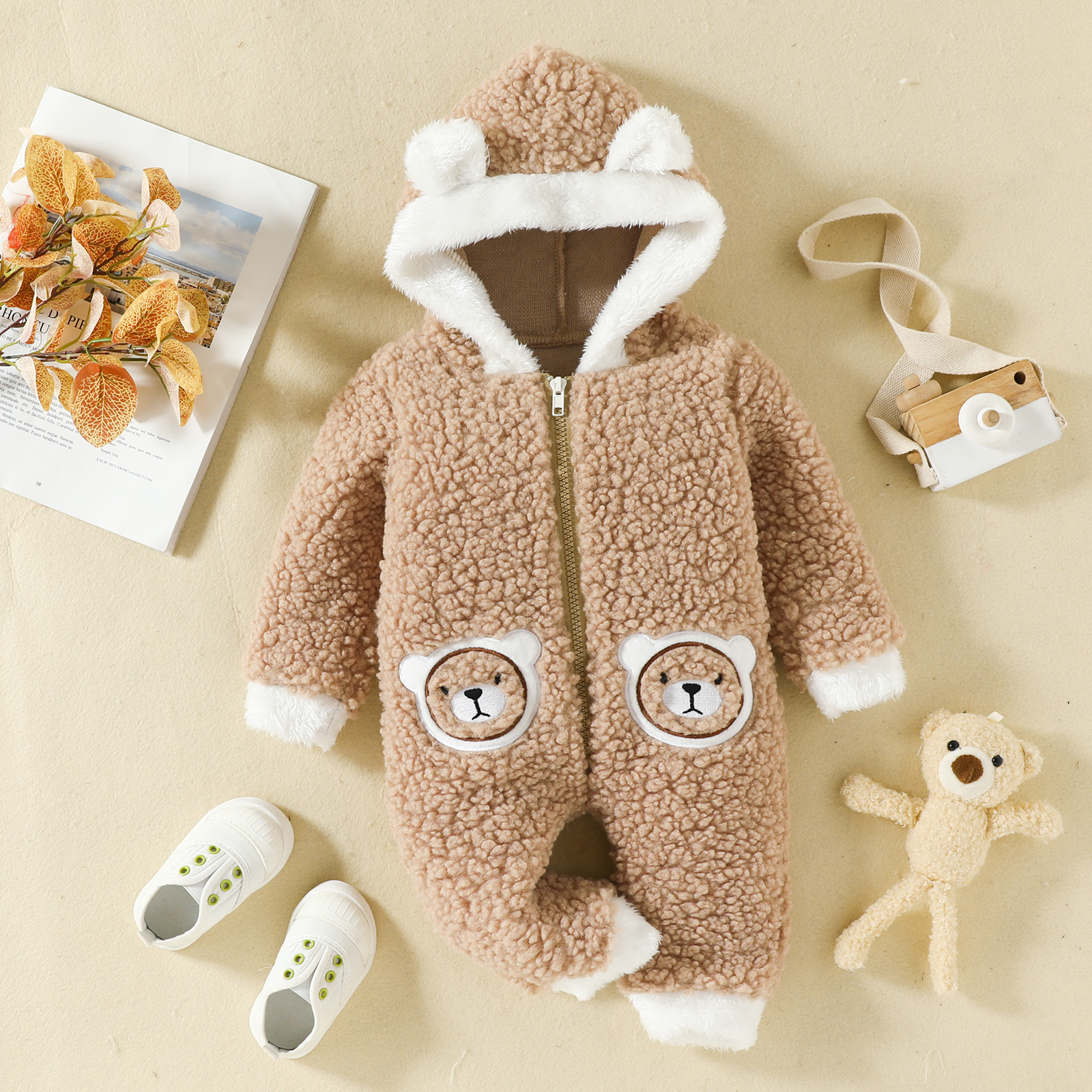 Picture of Amazon Cross-border New Autumn and Winter Baby Casual Cute Teddy Bear Maomao Long Climbing Clothes