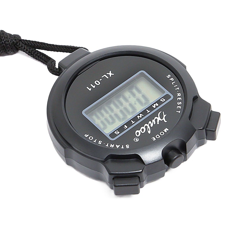 Electronic stopwatch large screen digital display timer student running coach referee fitness stop table date and time 011