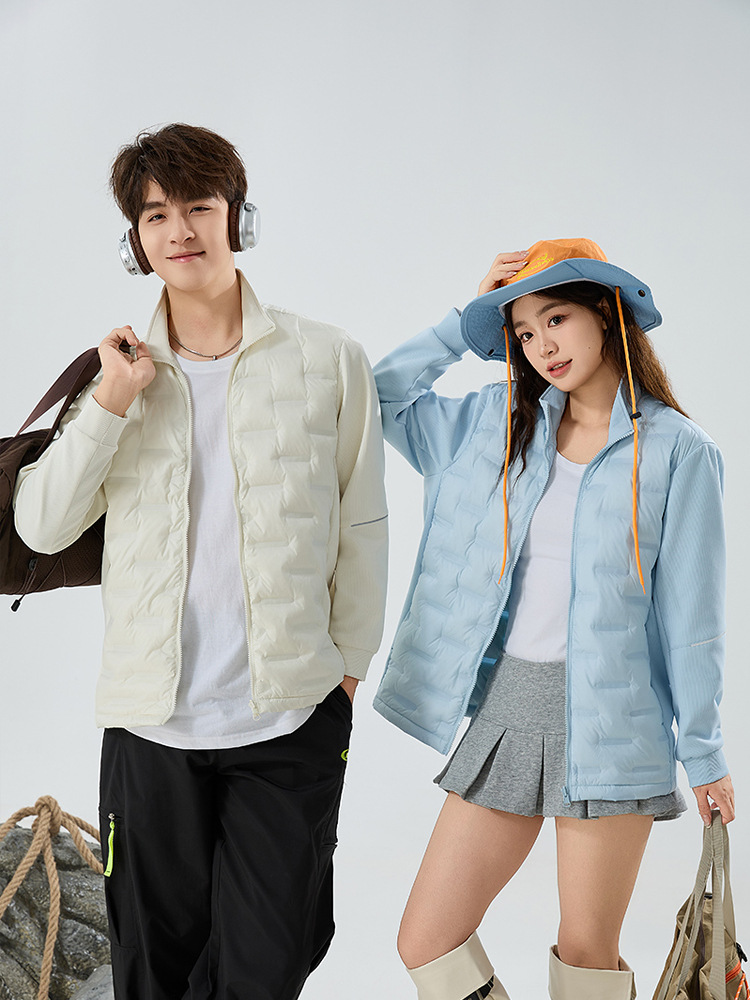 25 new light down jacket women's autumn and winter couple stand-up collar graphene warm jacket down liner jacket men
