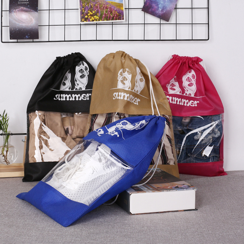 Thickened Travel Storage Shoe Bag Shoe Cover Shoe Cover Shoe Dust Cover Storage Flap Pocket Pants Large Capacity Leisure Shoe Storage Bag