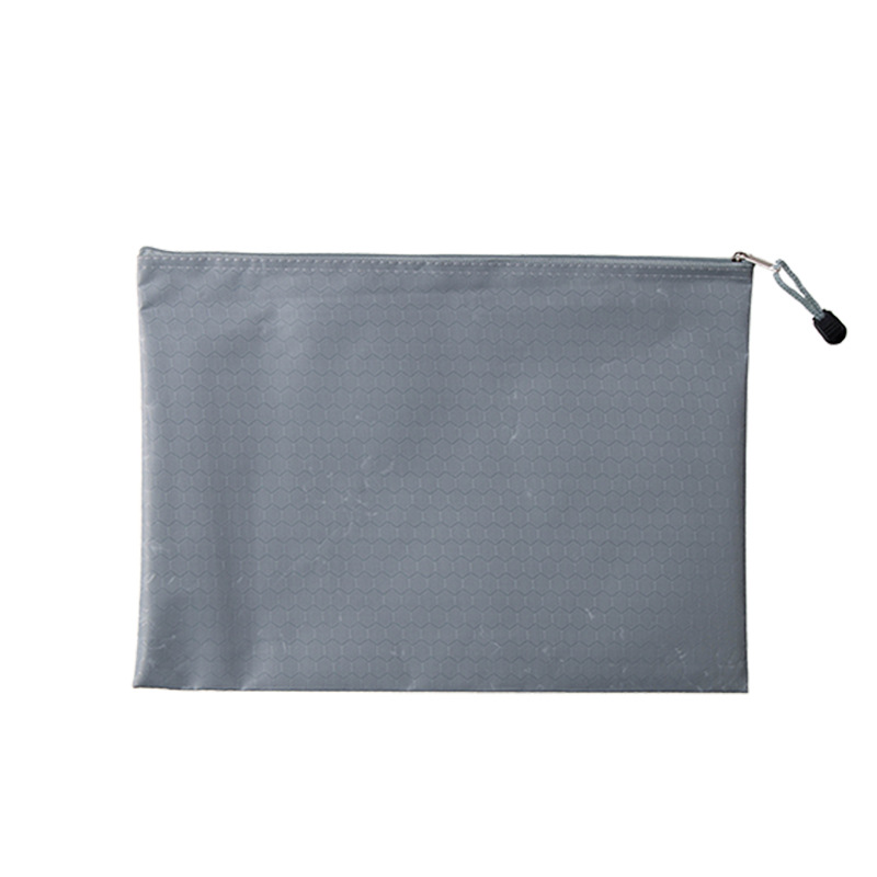 Picture of Oxford cloth football pattern zipper bag waterproof material file bag student tutorial bag a4 file bag printable logo