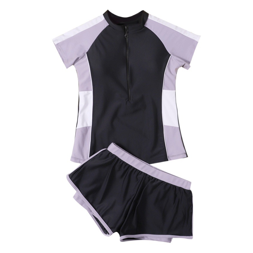 2021 New Girls' Swimwear Mid-Big Kids Children's Swimwear Conservative Large Size Split Skirt Sport Parent-Child Swimwear