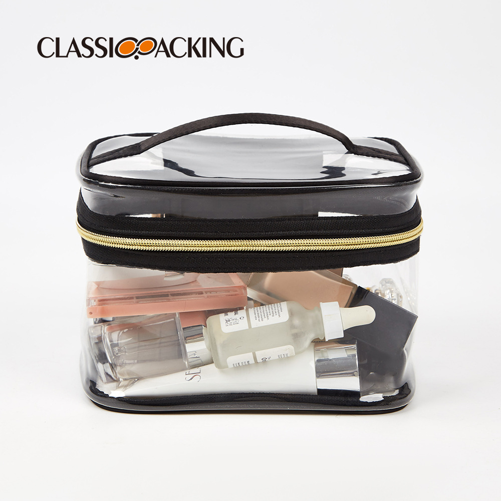 Casual Large-Capacity Cosmetic Bag 2025 New High-Looking Toiletry Bag Portable Mesh Transparent Cosmetics Bag Four-Piece Set