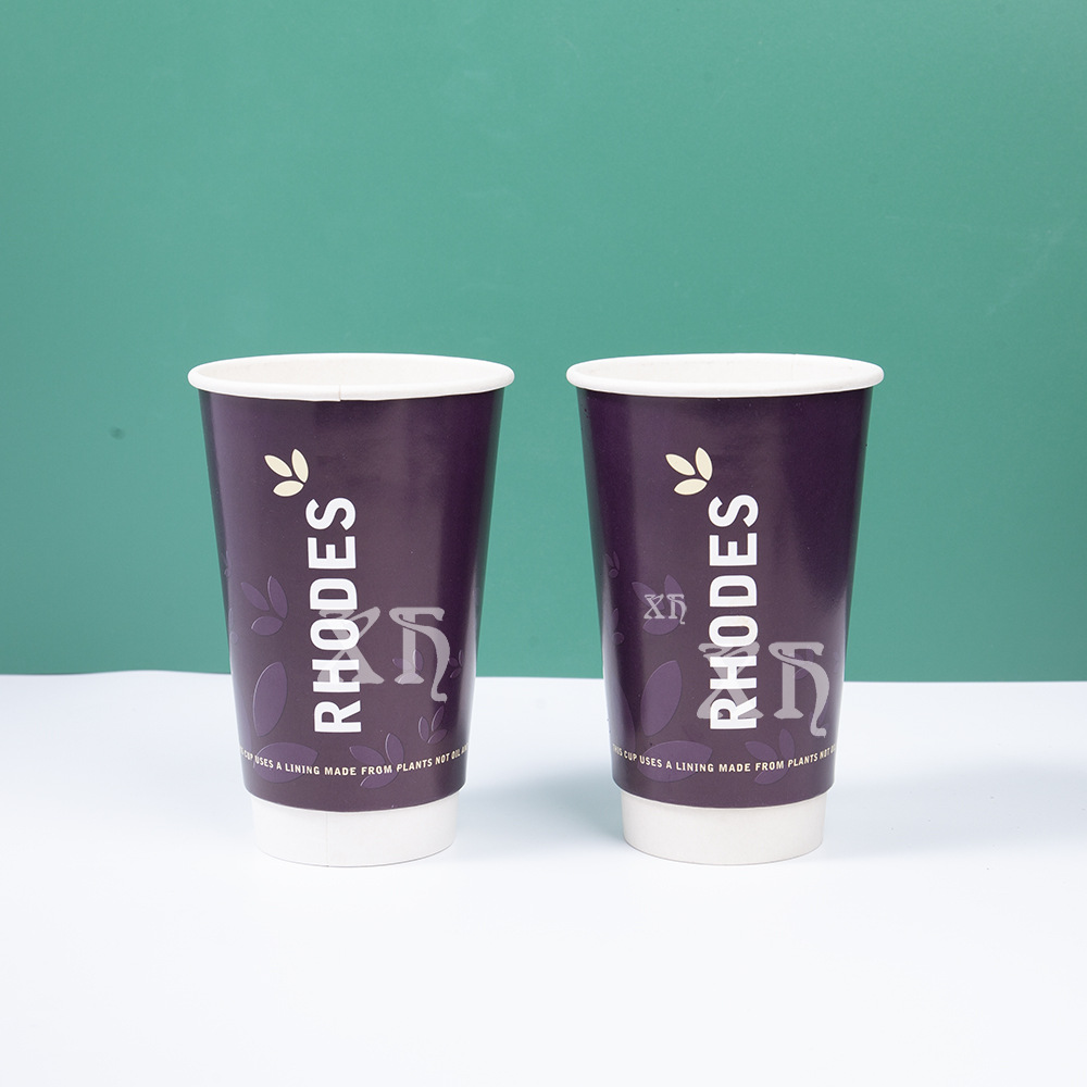 10.20oz Hallow double wall paper cups High Quality High Weight Double Hollow Paper Cup