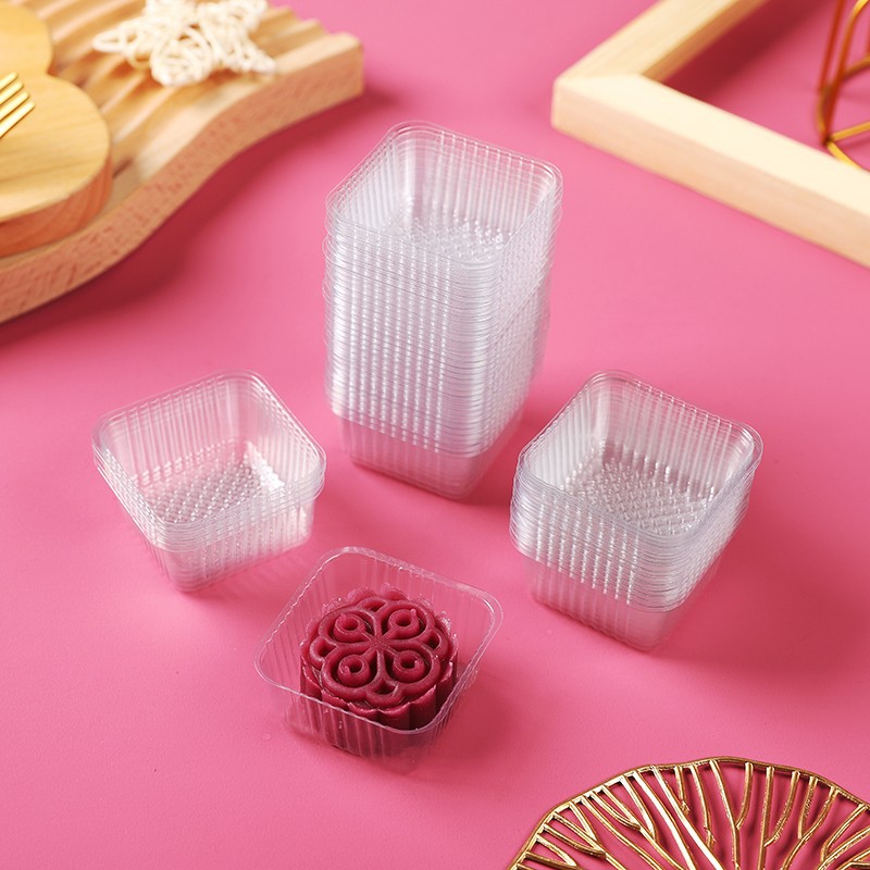 Spot Mooncake Tray Mid-Autumn Mooncake Base Thickeneded Inner Tray Ice Skin Egg Yolk Crisp Packaging Box Transparent Gold Blister Box
